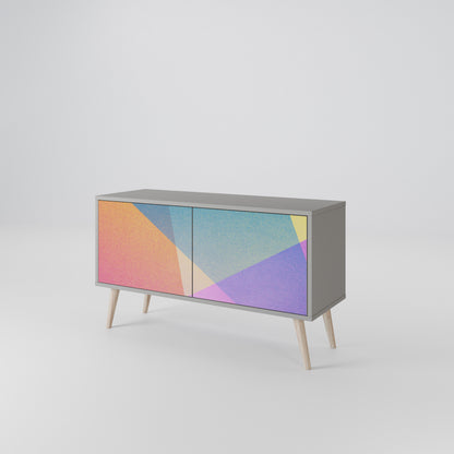 BRIGHT GEOMETRY Kompaktní dvoudveřový TV stolek