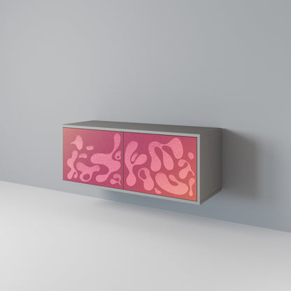 IRREGULAR PINK Kompaktní dvoudveřový TV stolek