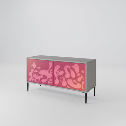 IRREGULAR PINK Kompaktní dvoudveřový TV stolek