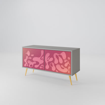 IRREGULAR PINK Kompaktní dvoudveřový TV stolek
