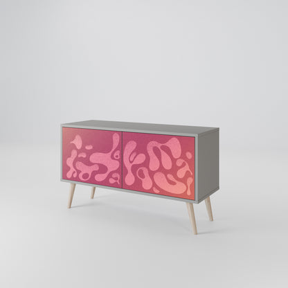 IRREGULAR PINK Kompaktní dvoudveřový TV stolek