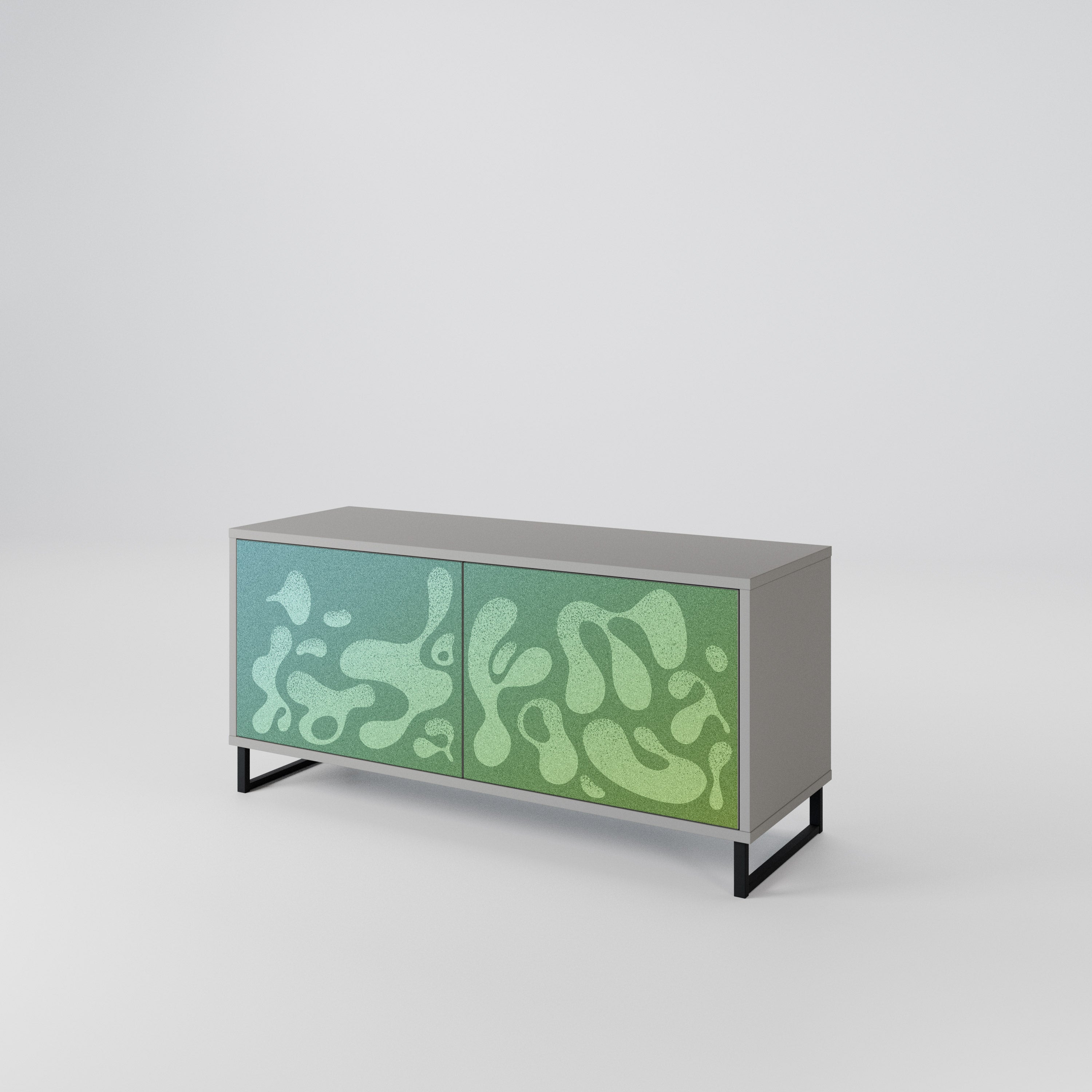 IRREGULAR BLUE Compact 2-Door TV Cabinet