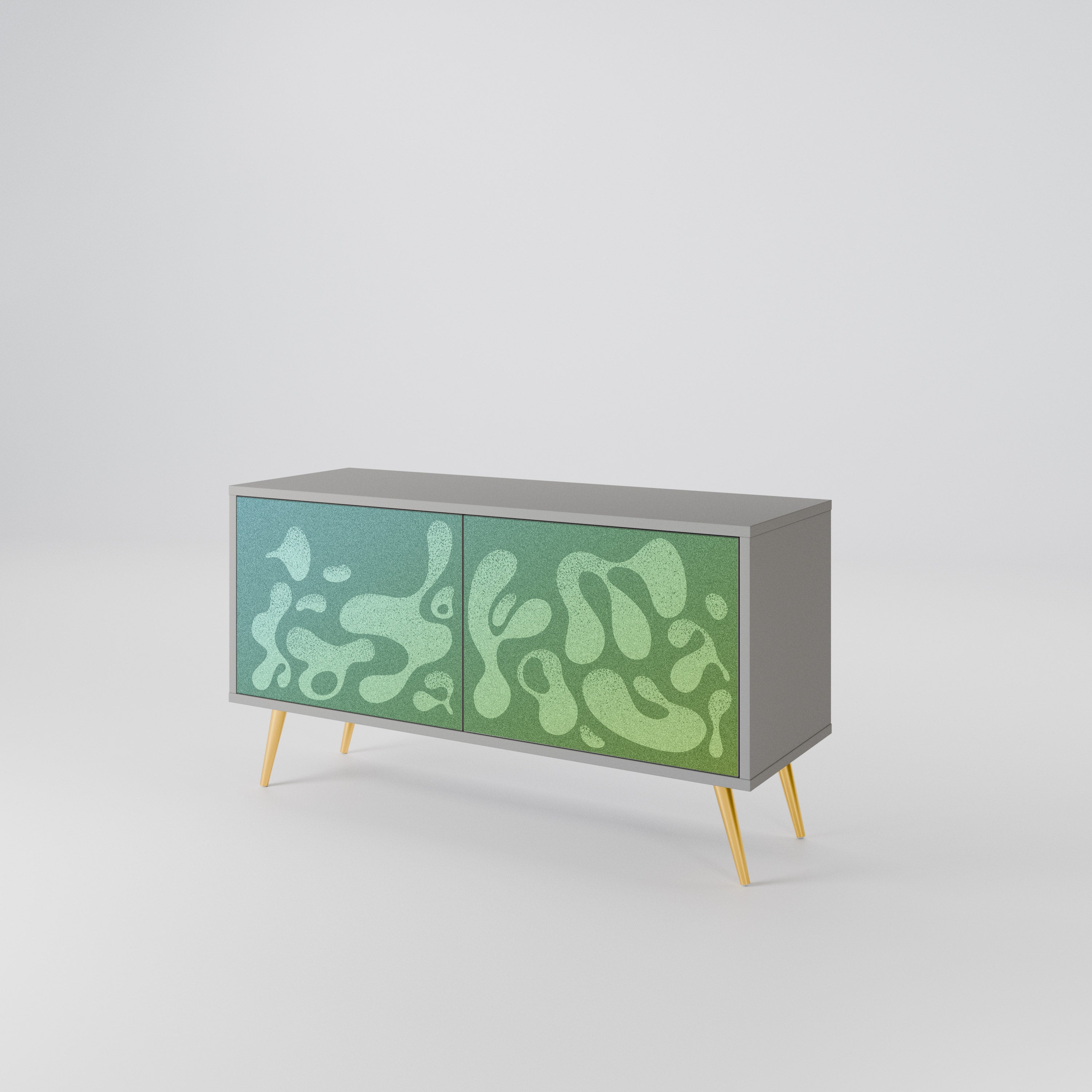 IRREGULAR BLUE Compact 2-Door TV Cabinet