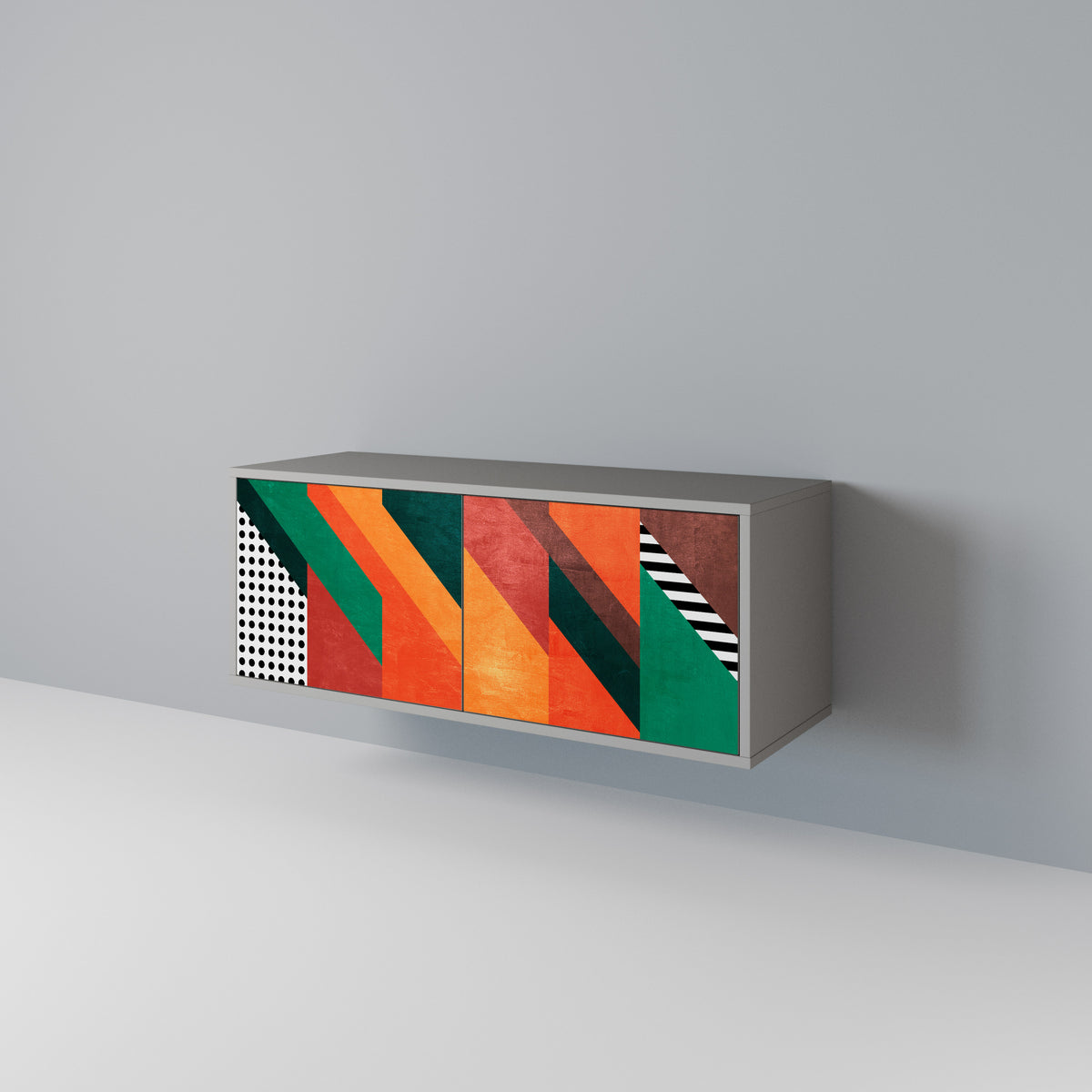 MAKESHIFT ARTISTRY Kompaktní dvoudveřový TV stolek