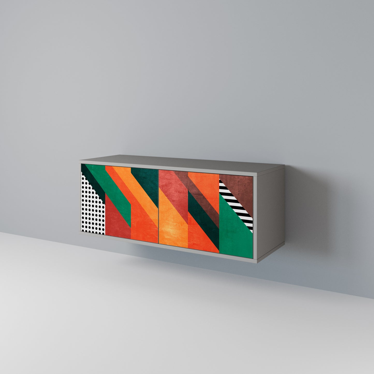 MAKESHIFT ARTISTRY Kompaktní dvoudveřový TV stolek