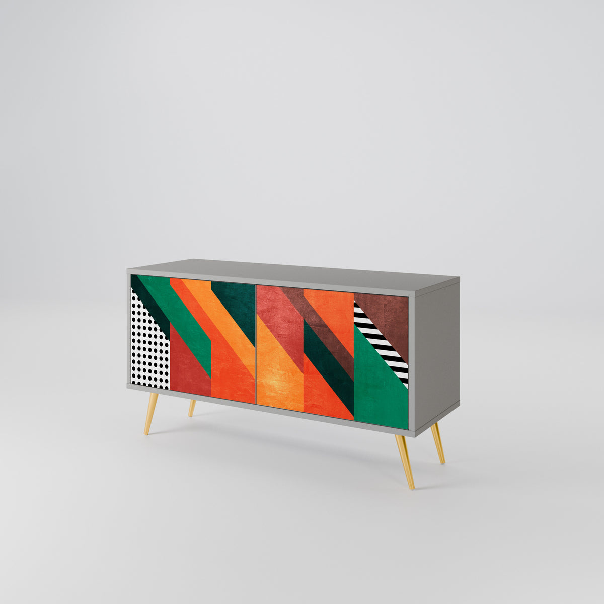 MAKESHIFT ARTISTRY Kompaktní dvoudveřový TV stolek