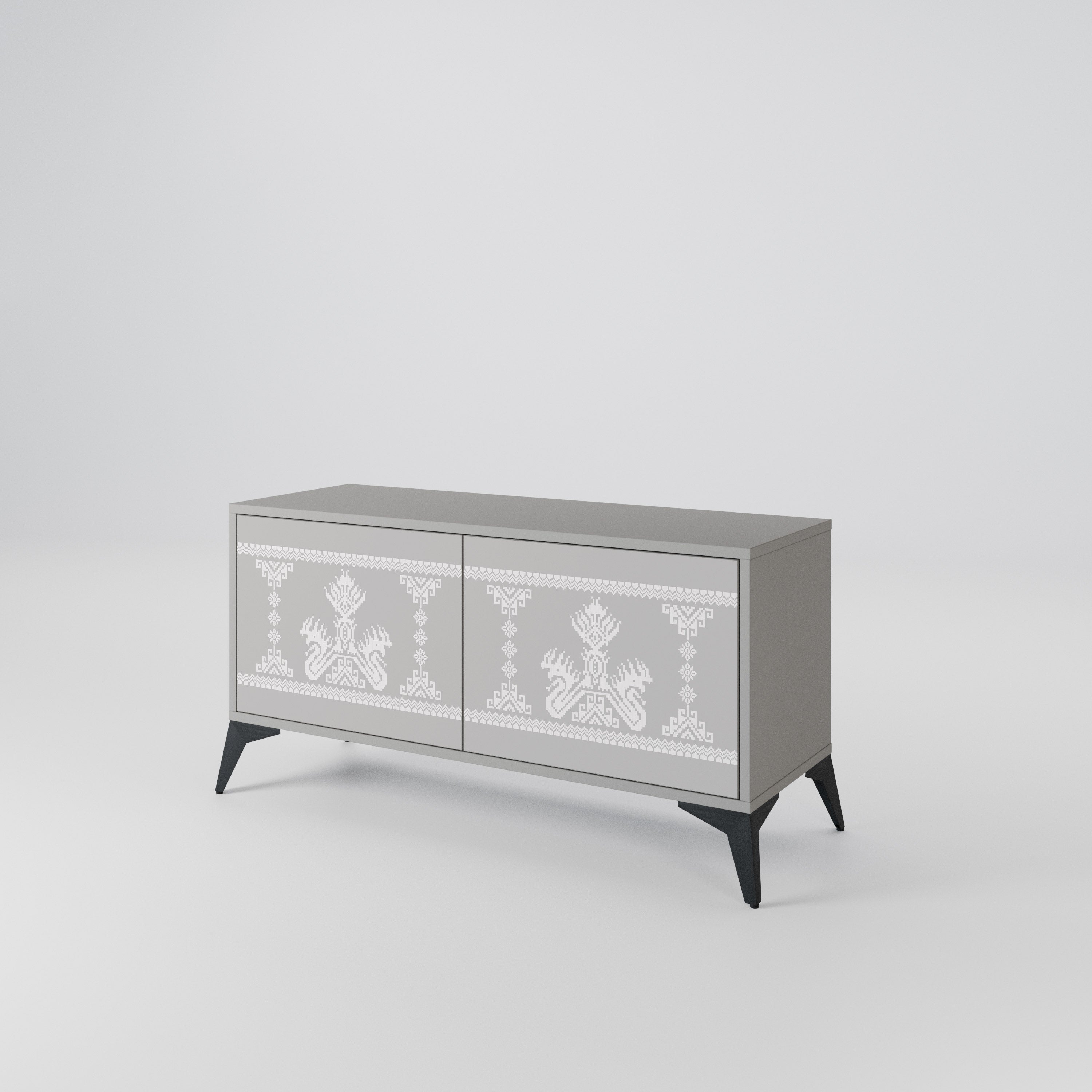 THAI GRAY Compact 2-Door TV Cabinet