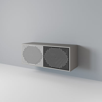 POLYGON ILLUSION Kompaktní dvoudveřový TV stolek