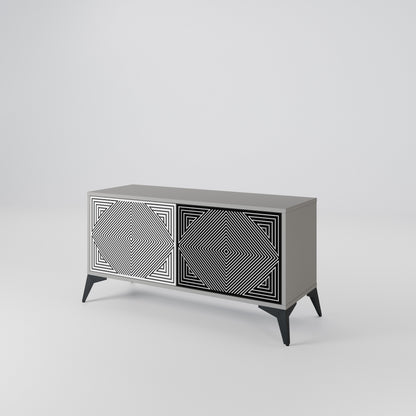 POLYGON ILLUSION Kompaktní dvoudveřový TV stolek