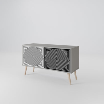POLYGON ILLUSION Kompaktní dvoudveřový TV stolek