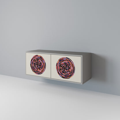 BROWN CIRCLES Kompaktní dvoudveřový TV stolek