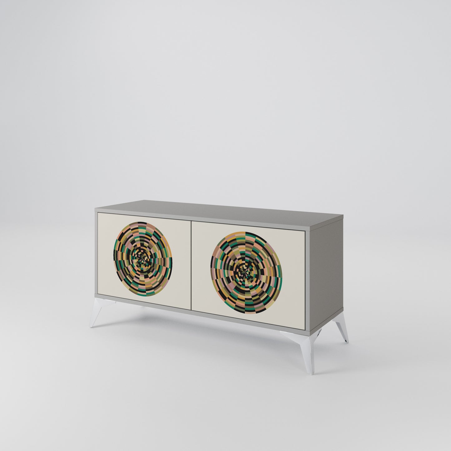 GREEN CIRCLES Kompaktní dvoudveřový TV stolek