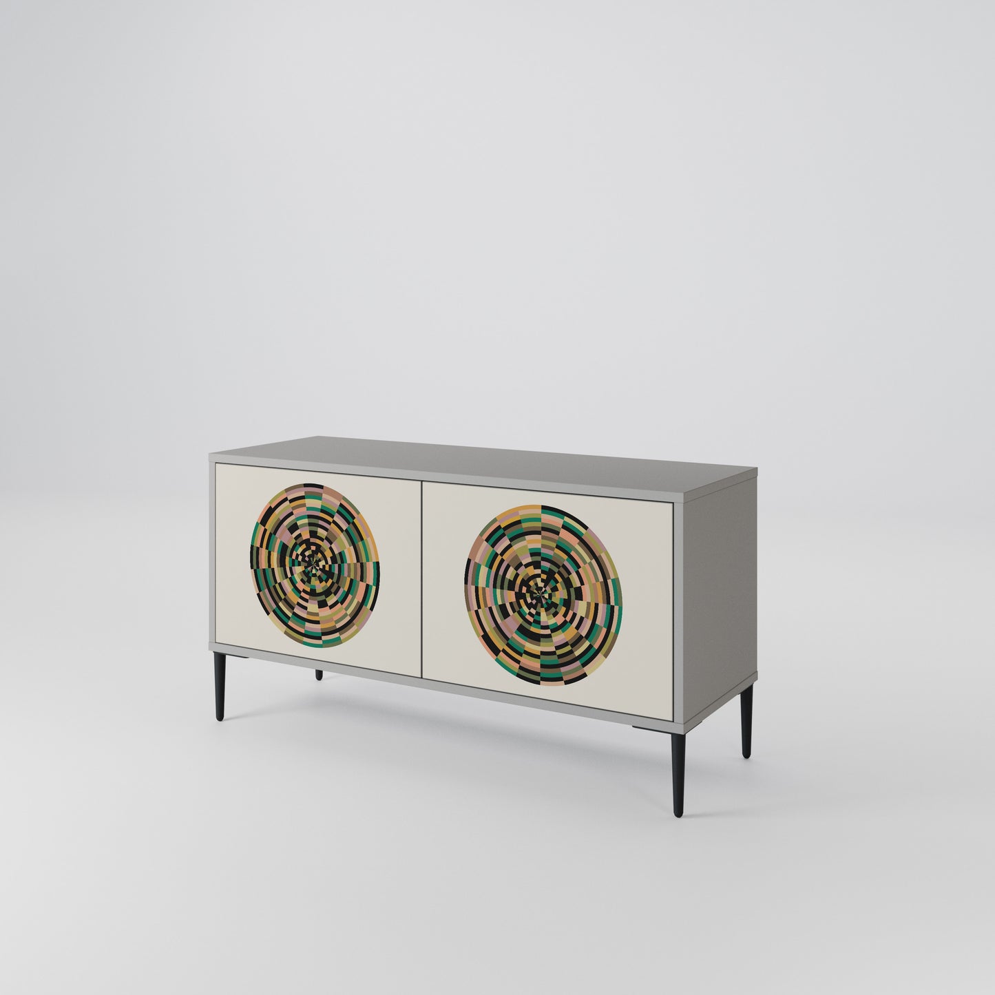 GREEN CIRCLES Kompaktní dvoudveřový TV stolek