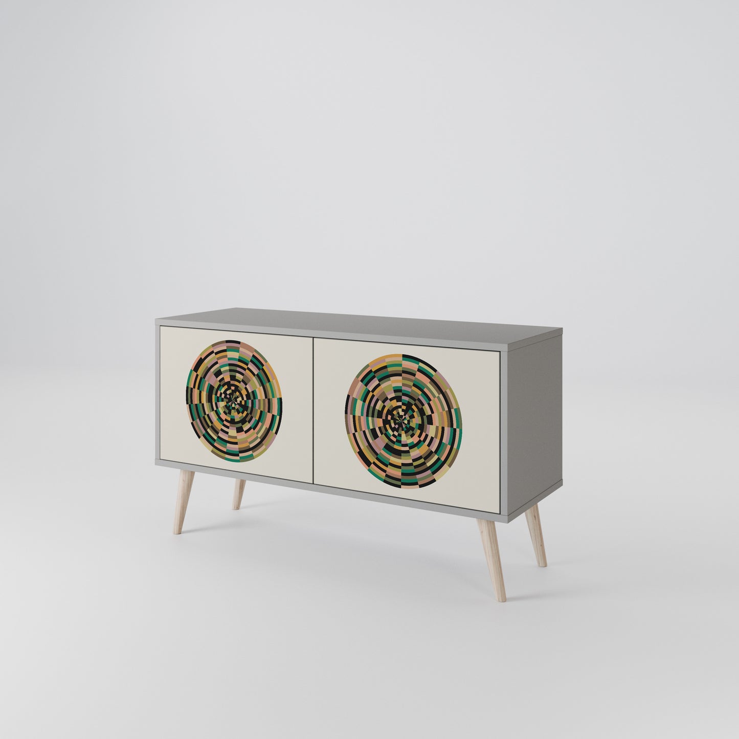 GREEN CIRCLES Kompaktní dvoudveřový TV stolek