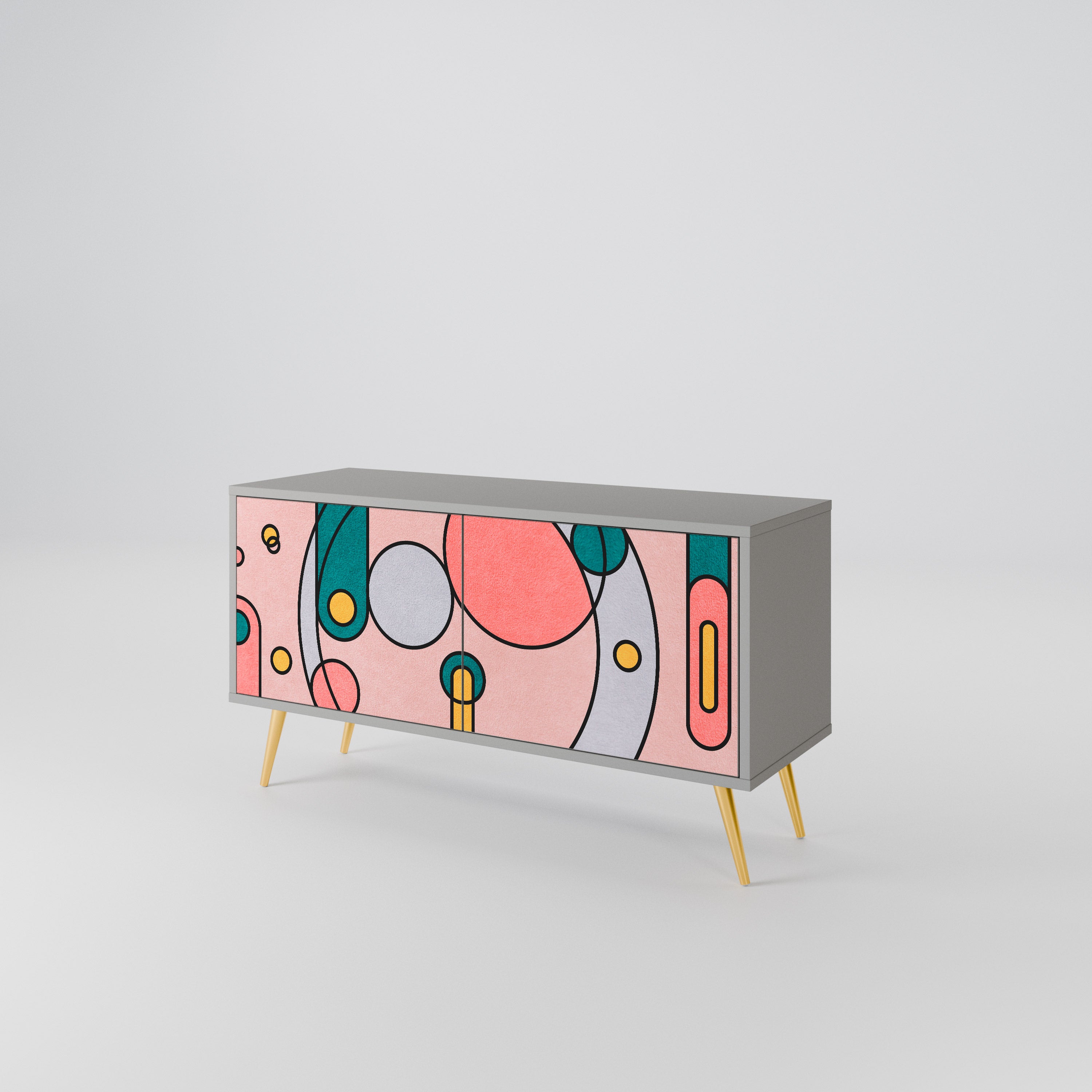 GOSSAMER ECHOES Compact 2-Door TV Cabinet