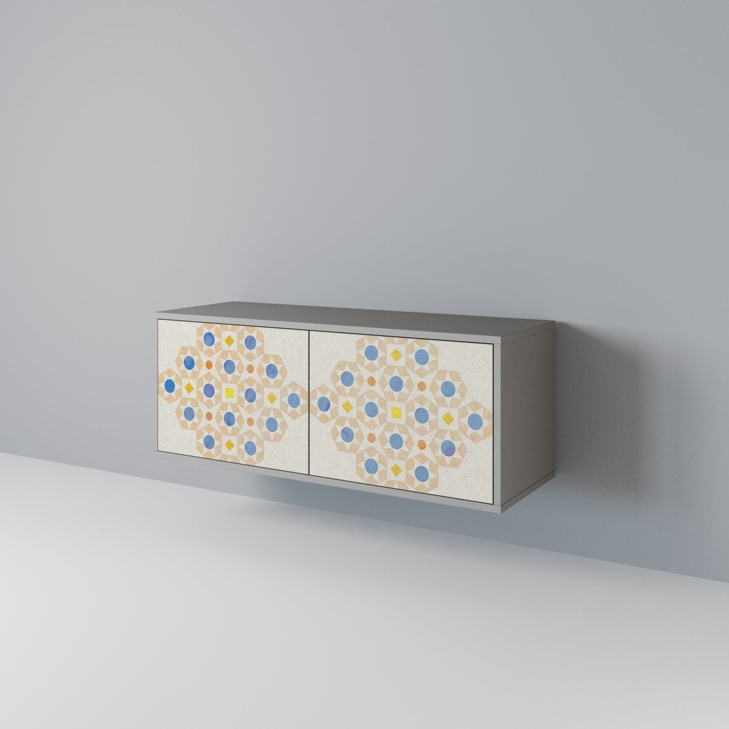 PATTERNED PRISM Kompaktní dvoudveřový TV stolek