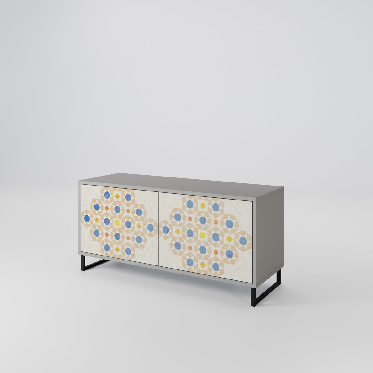 PATTERNED PRISM Kompaktní dvoudveřový TV stolek
