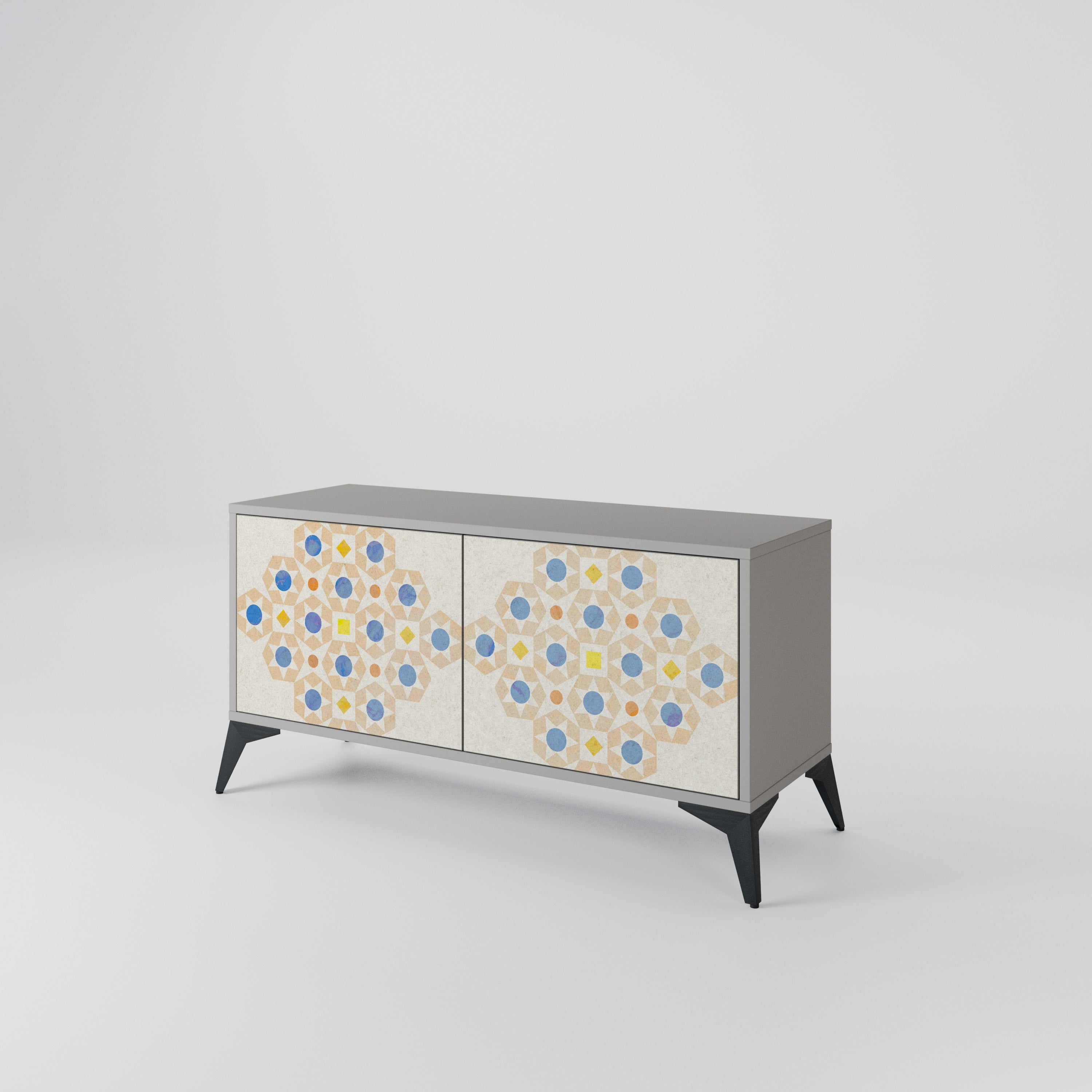 PATTERNED PRISM Compact 2-Door TV Cabinet