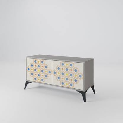 PATTERNED PRISM Kompaktní dvoudveřový TV stolek