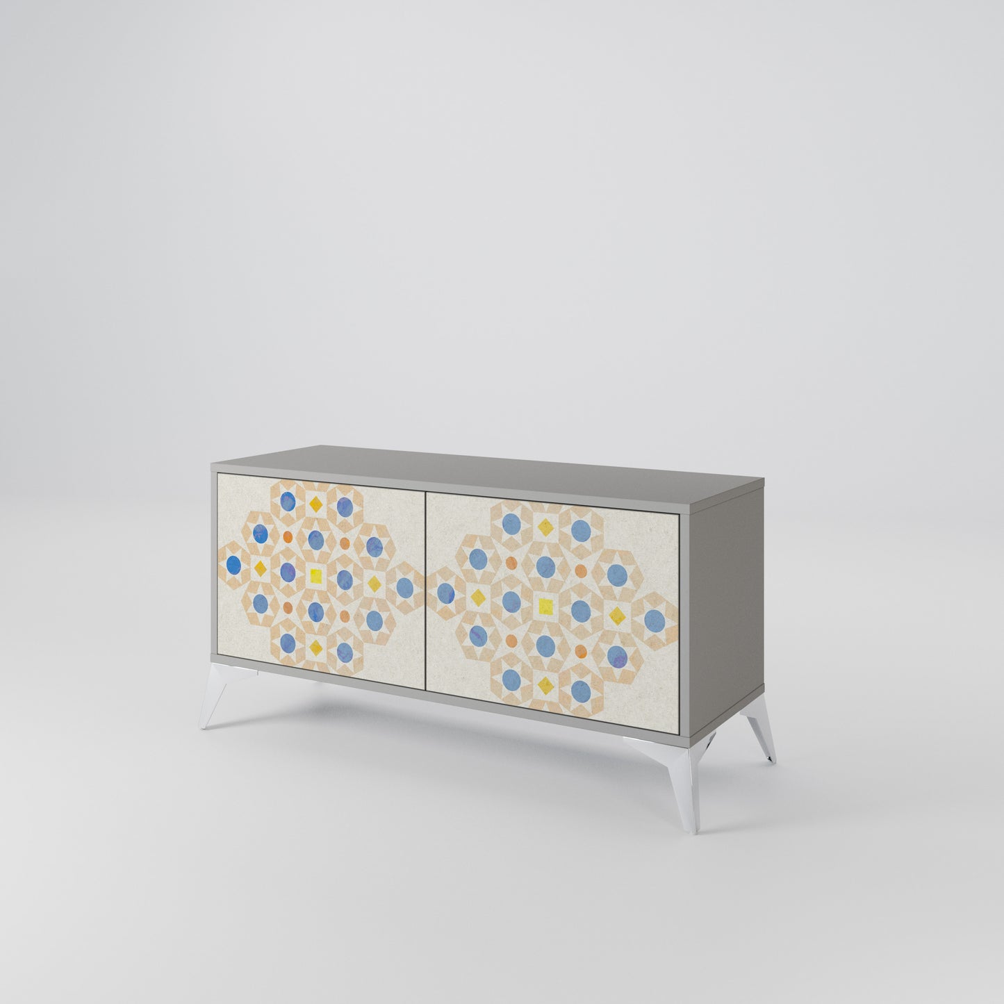 PATTERNED PRISM Kompaktní dvoudveřový TV stolek