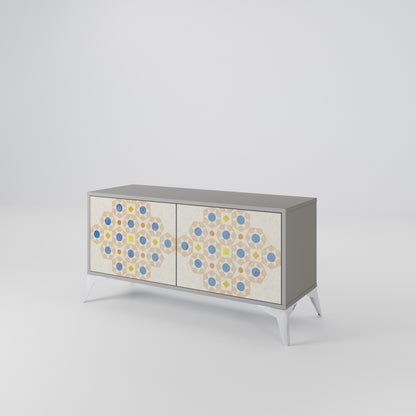 PATTERNED PRISM Kompaktní dvoudveřový TV stolek