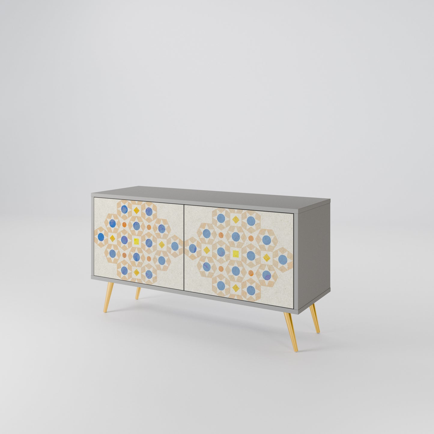 PATTERNED PRISM Kompaktní dvoudveřový TV stolek