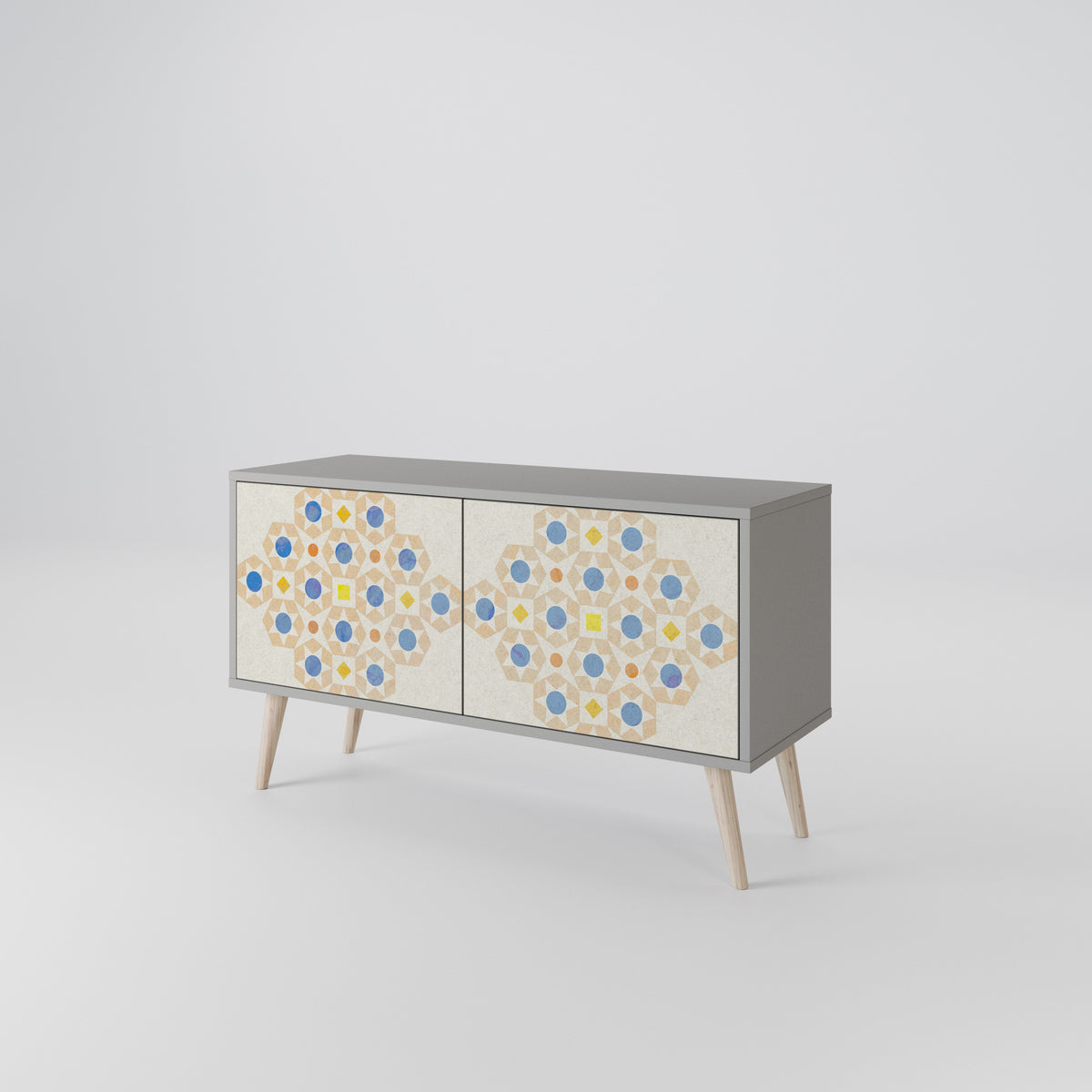 PATTERNED PRISM Kompaktní dvoudveřový TV stolek
