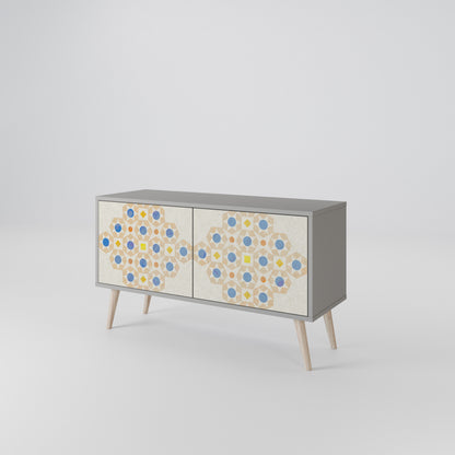 PATTERNED PRISM Kompaktní dvoudveřový TV stolek