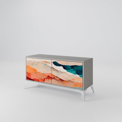 ABSTRACT LANDSCAPE Kompaktní dvoudveřový TV stolek