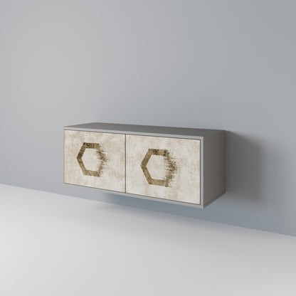 HEXAGONAL SHAPES Kompaktní dvoudveřový TV stolek