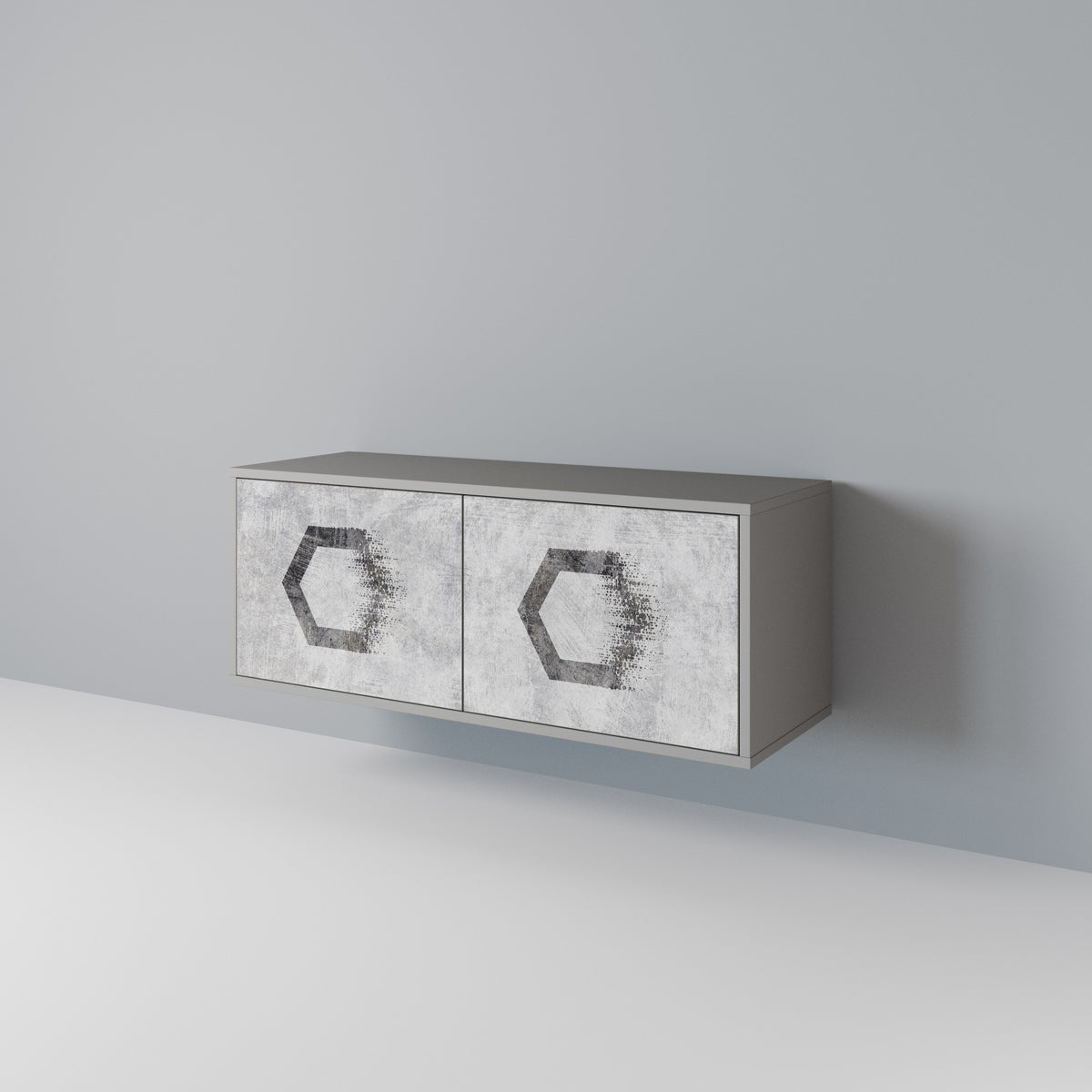 HEXAGONAL FIGURES Kompaktní dvoudveřový TV stolek