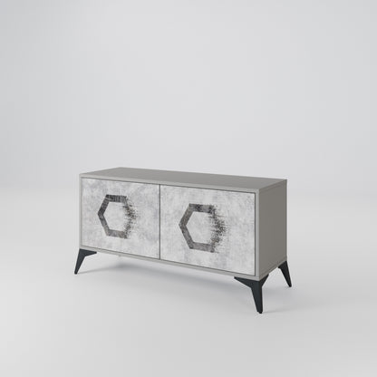 HEXAGONAL FIGURES Kompaktní dvoudveřový TV stolek