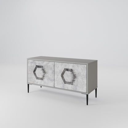 HEXAGONAL FIGURES Kompaktní dvoudveřový TV stolek