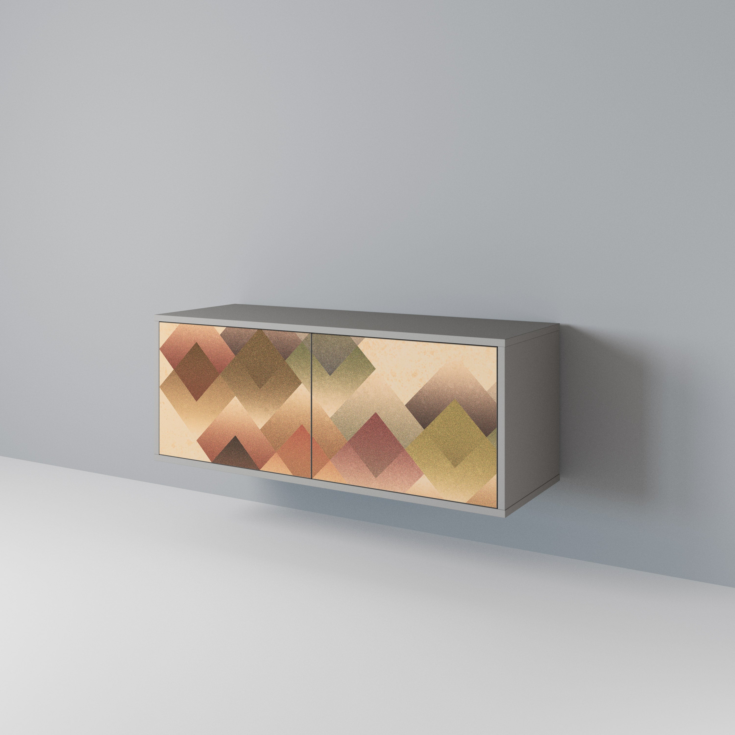 GEOMETRIC FUSION Compact 2-Door TV Cabinet