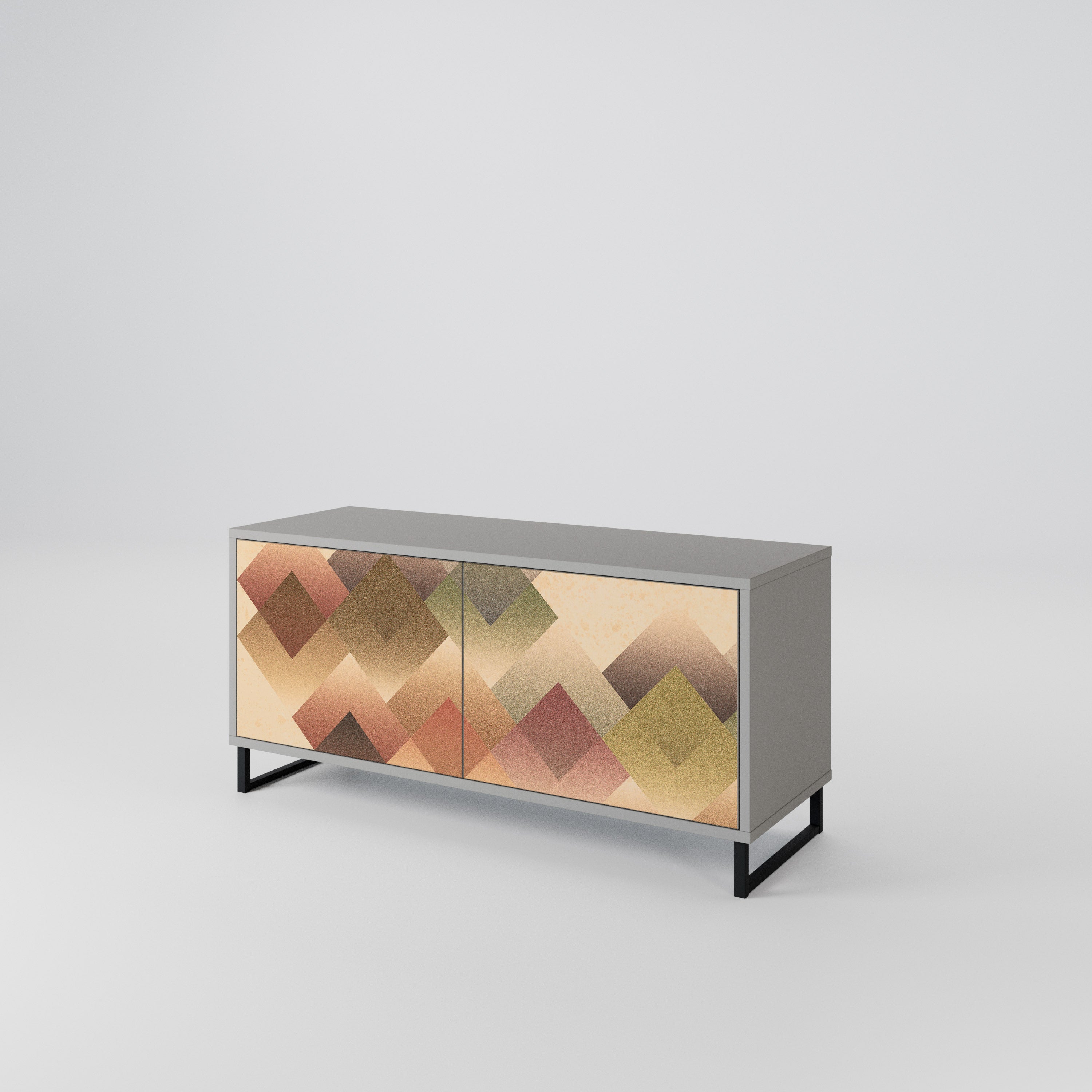 GEOMETRIC FUSION Compact 2-Door TV Cabinet