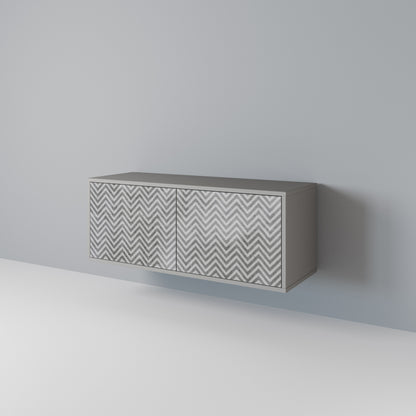 CONCRETE ZIG ZAG Kompaktní dvoudveřový TV stolek