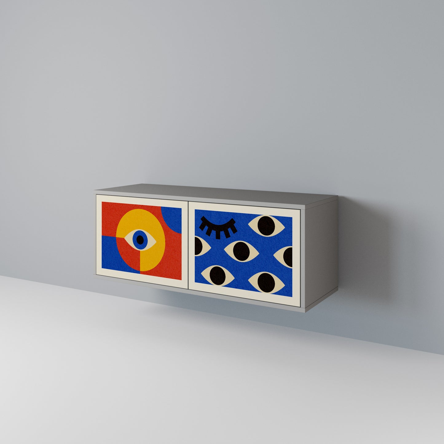 GEOMETRIC EYES Kompaktní dvoudveřový TV stolek