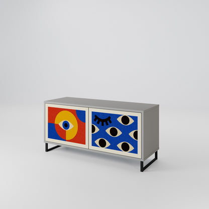 GEOMETRIC EYES Kompaktní dvoudveřový TV stolek