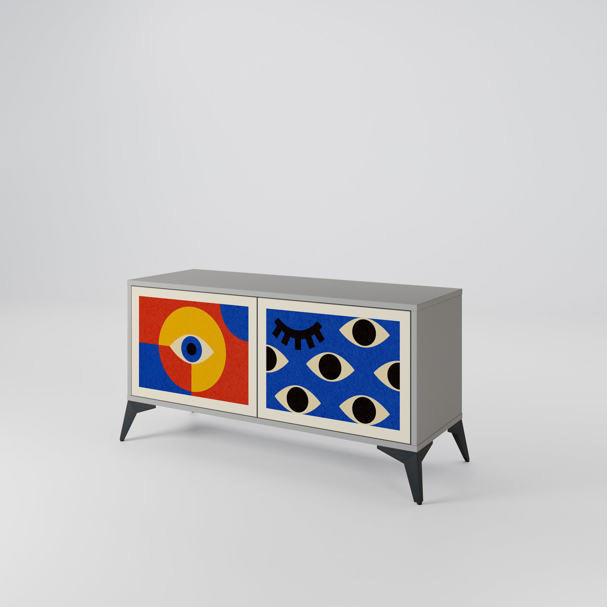 GEOMETRIC EYES Kompaktní dvoudveřový TV stolek