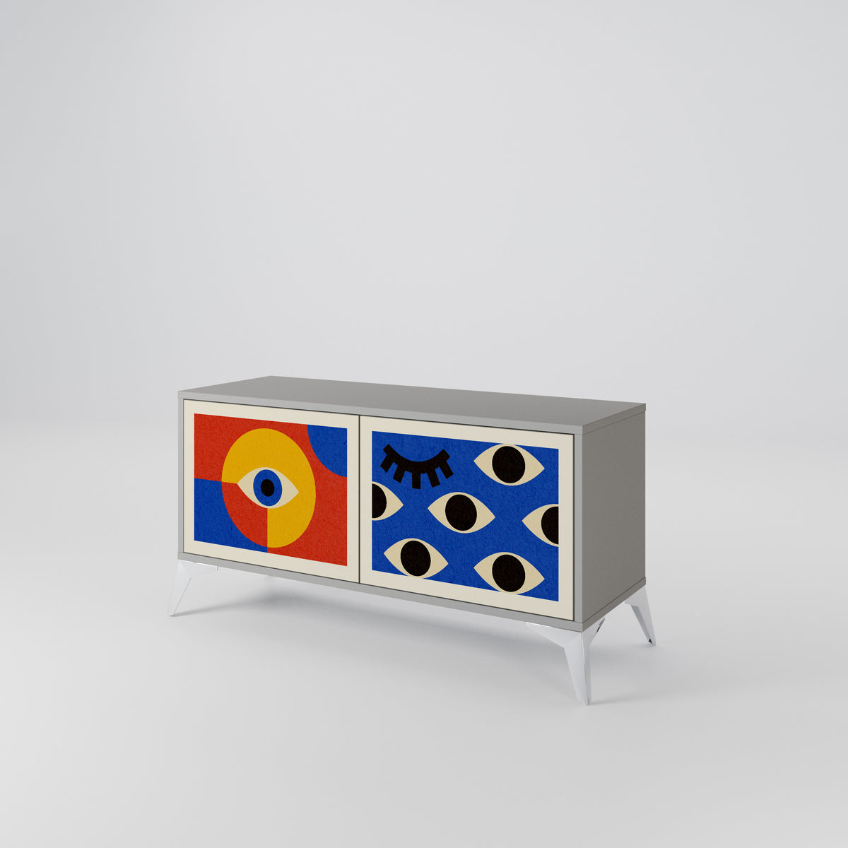 GEOMETRIC EYES Kompaktní dvoudveřový TV stolek