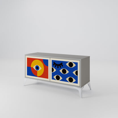 GEOMETRIC EYES Kompaktní dvoudveřový TV stolek