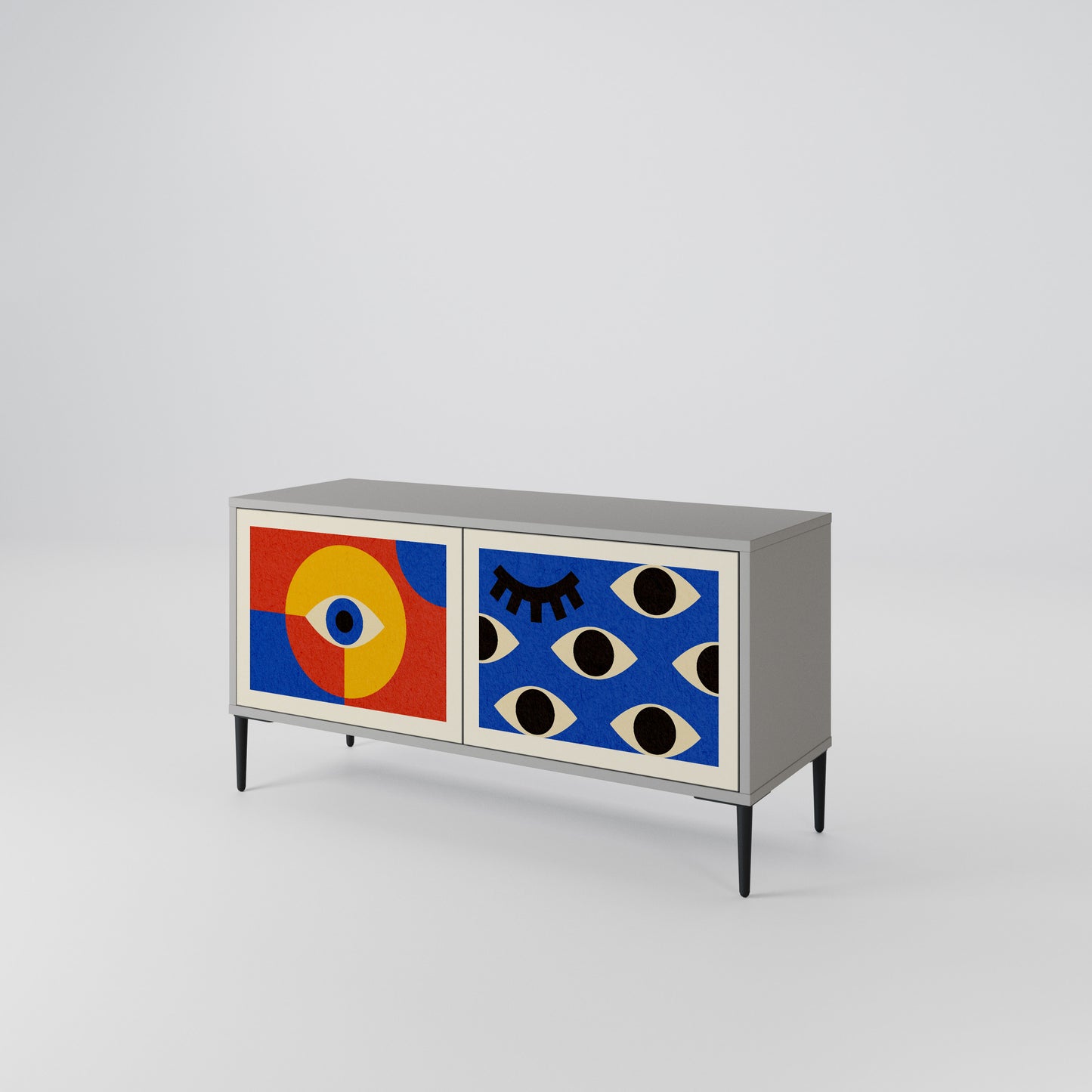 GEOMETRIC EYES Kompaktní dvoudveřový TV stolek