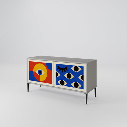 GEOMETRIC EYES Kompaktní dvoudveřový TV stolek