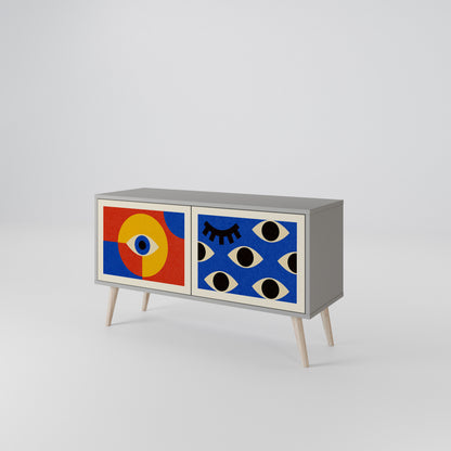 GEOMETRIC EYES Kompaktní dvoudveřový TV stolek