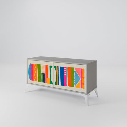 GEOMETRIC SHINE Kompaktní dvoudveřový TV stolek