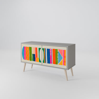 GEOMETRIC SHINE Kompaktní dvoudveřový TV stolek