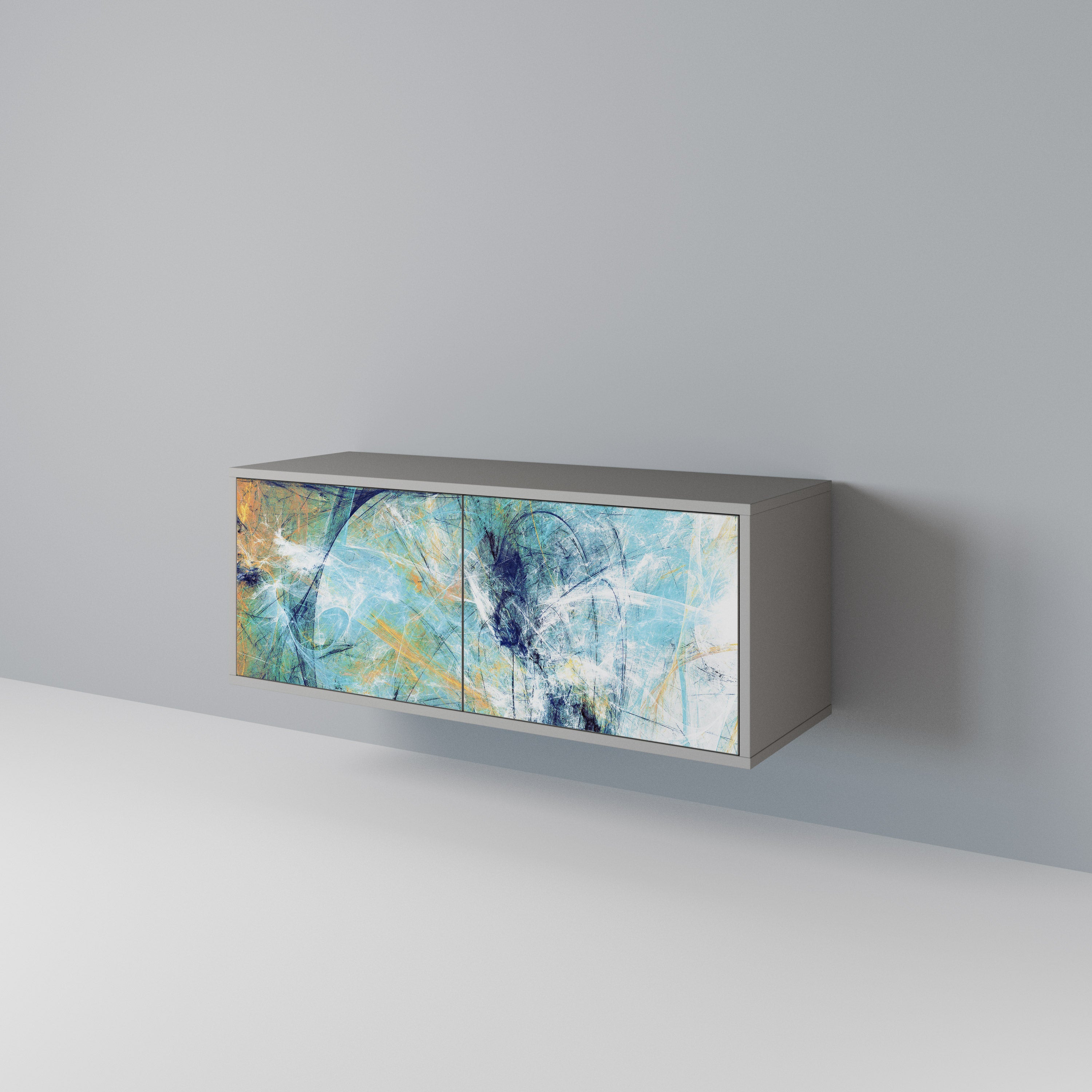 ABSTRACT THOUGHTS Compact 2-Door TV Cabinet