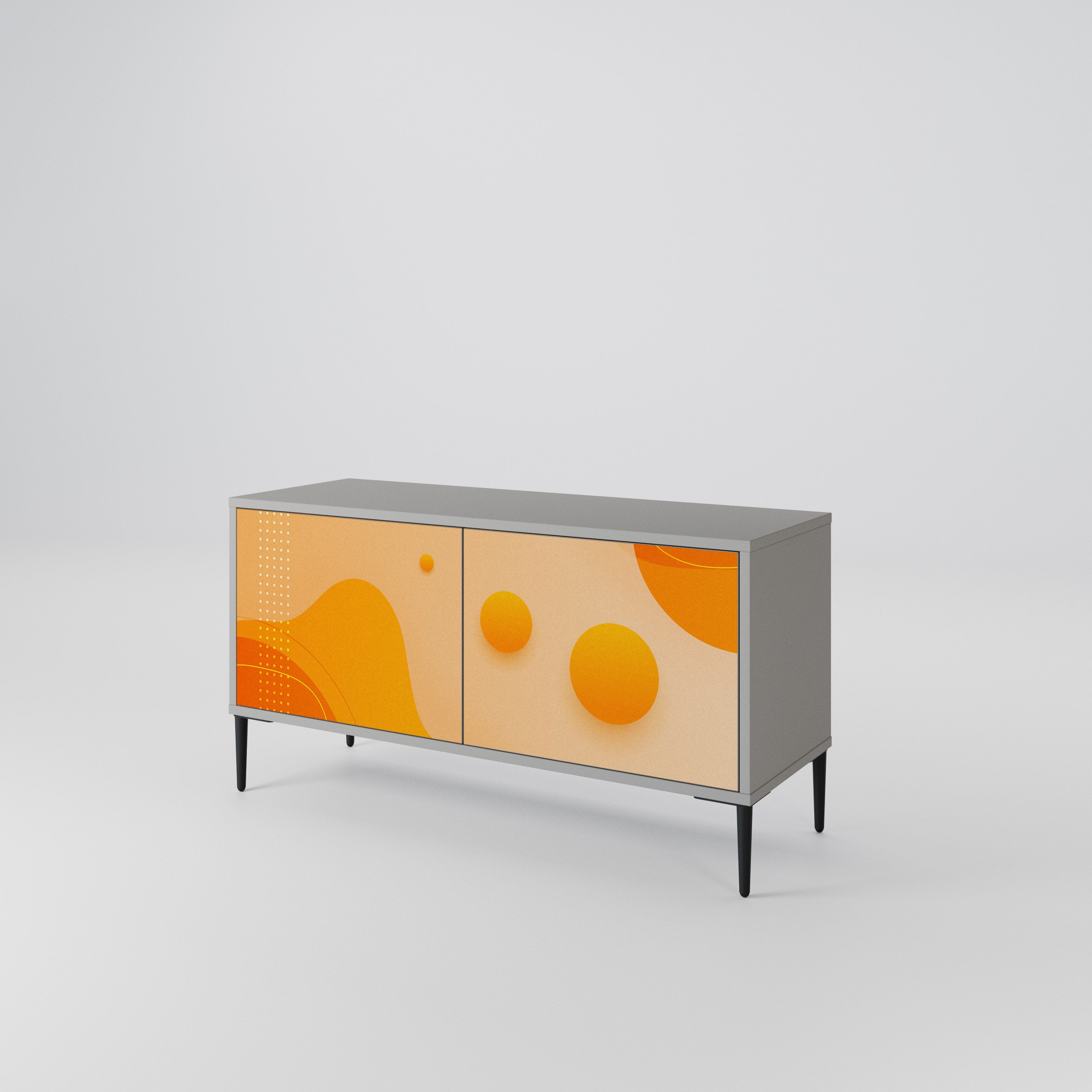 ORANGE ARRANGEMENT Compact 2-Door TV Cabinet