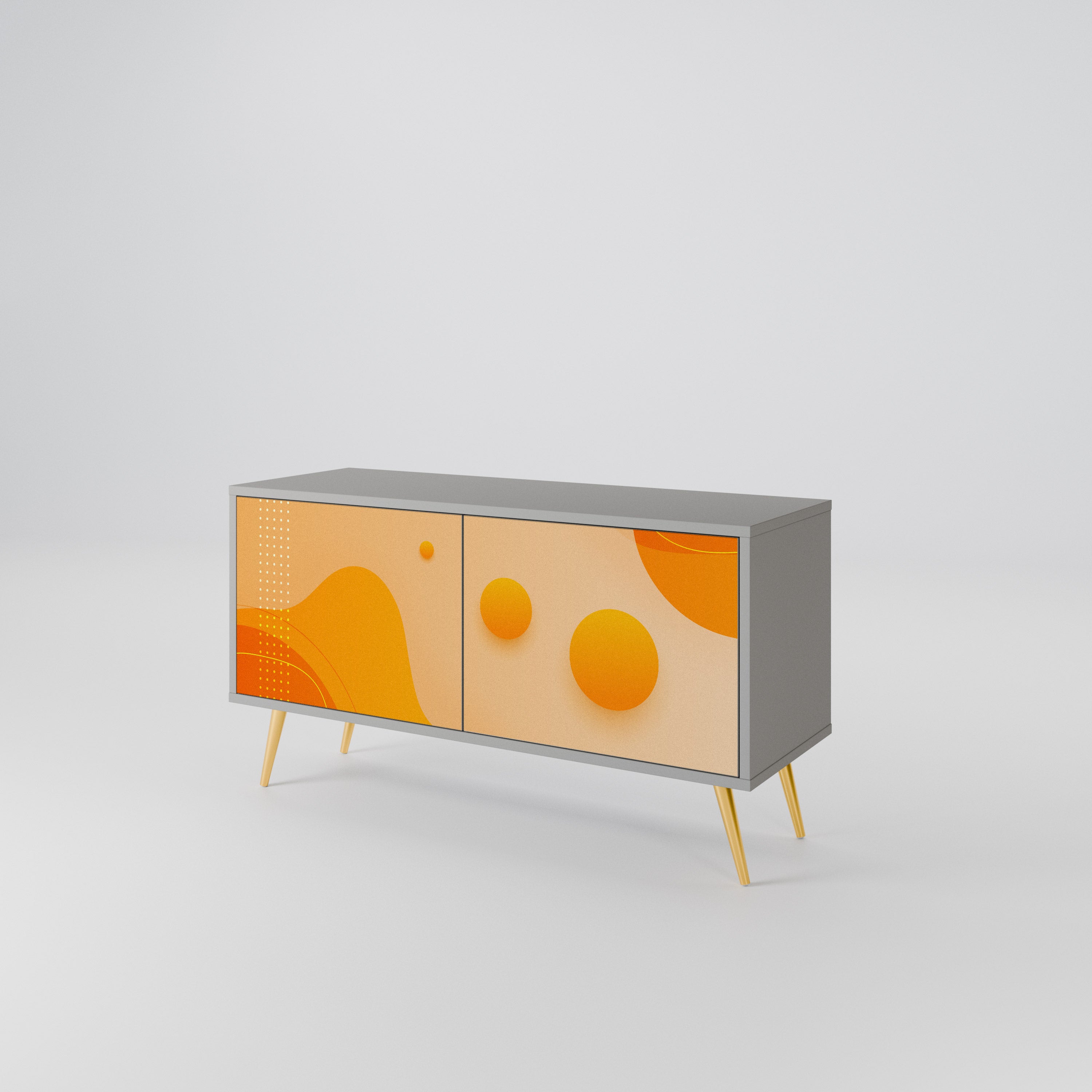 ORANGE ARRANGEMENT Compact 2-Door TV Cabinet