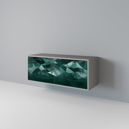 POLYGONAL FLOATING Kompaktní dvoudveřový TV stolek